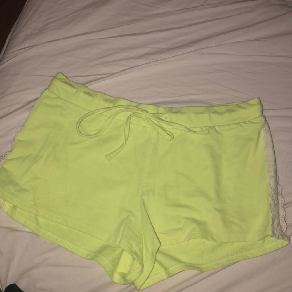 These neon fun yellow shorts.